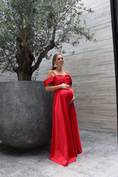 Vestido de maternidad, Bianca rojo