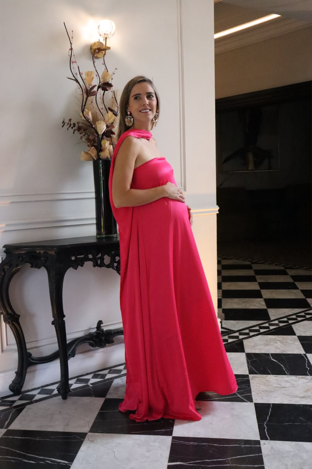 Vestido de Maternidad Adela rosa barbie