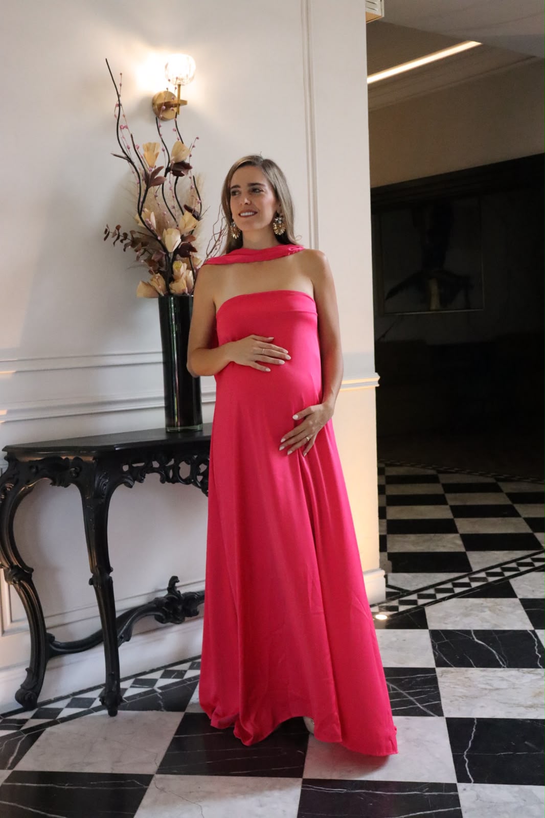 Vestido de Maternidad Adela rosa barbie