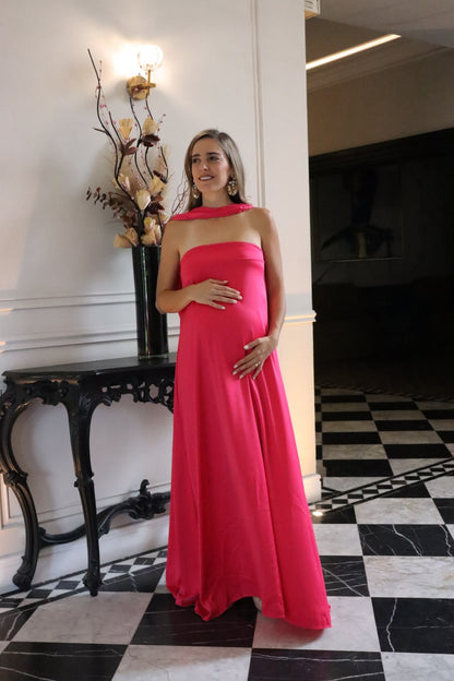 Vestido de Maternidad Adela rosa barbie