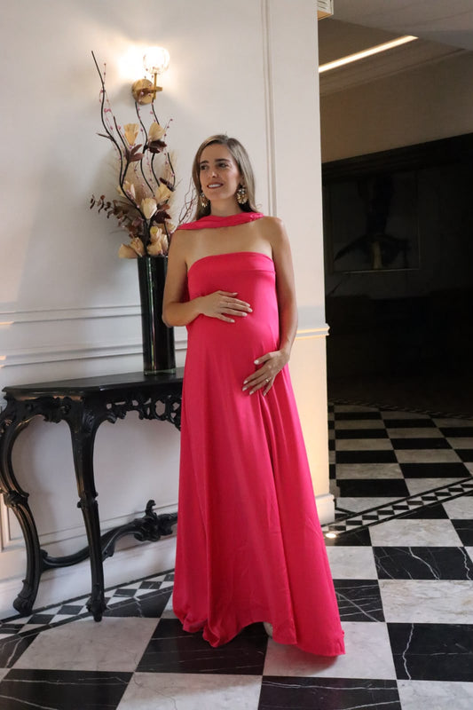 Vestido de Maternidad Adela rosa barbie