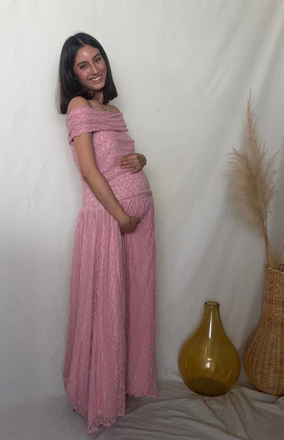 Vestido de maternidad, Adeline rosa encaje
