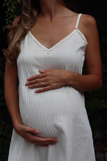 Vestido de maternidad Danusha, blanco