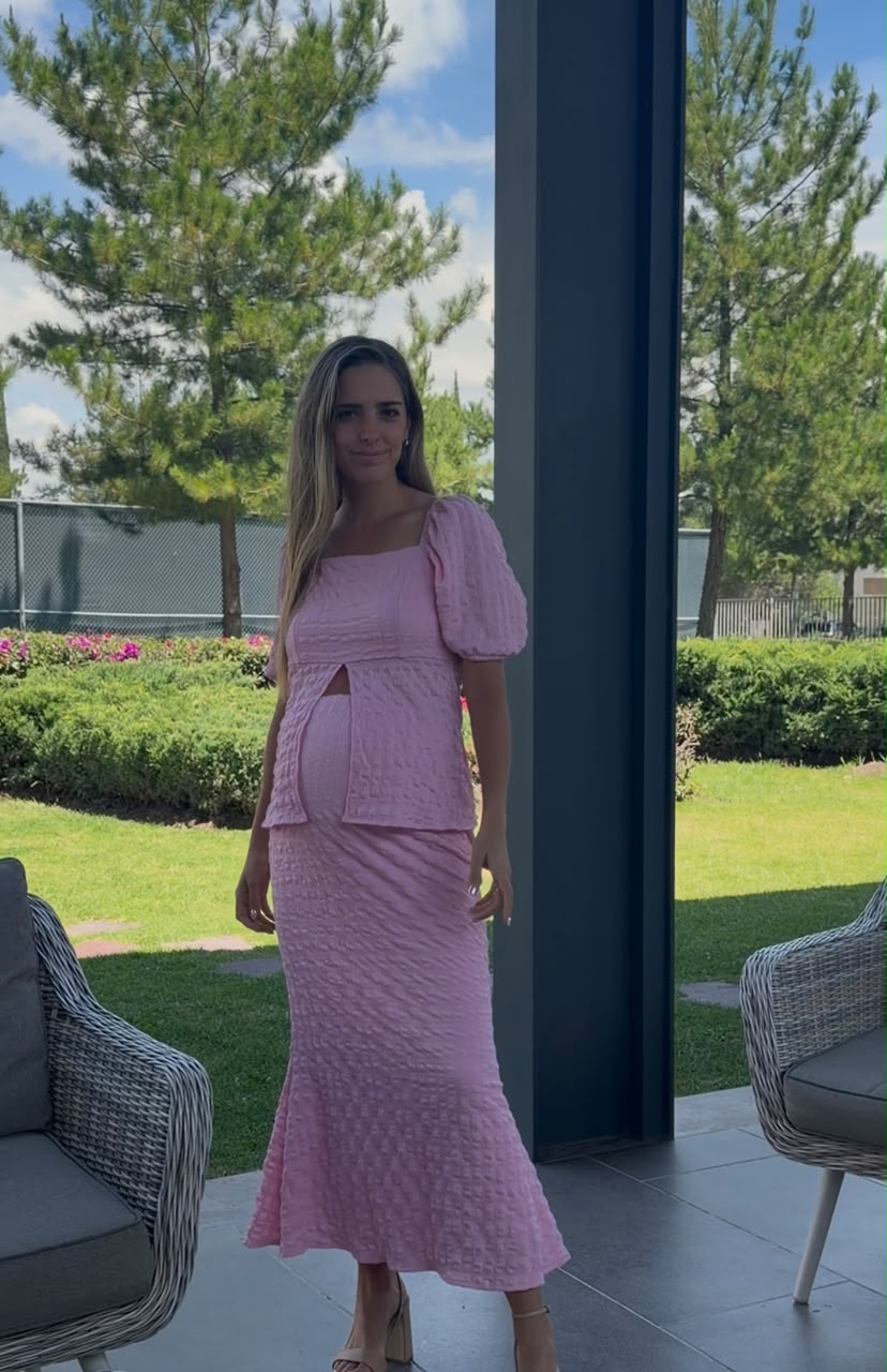 Conjunto de maternidad Fabiola Rosa claro