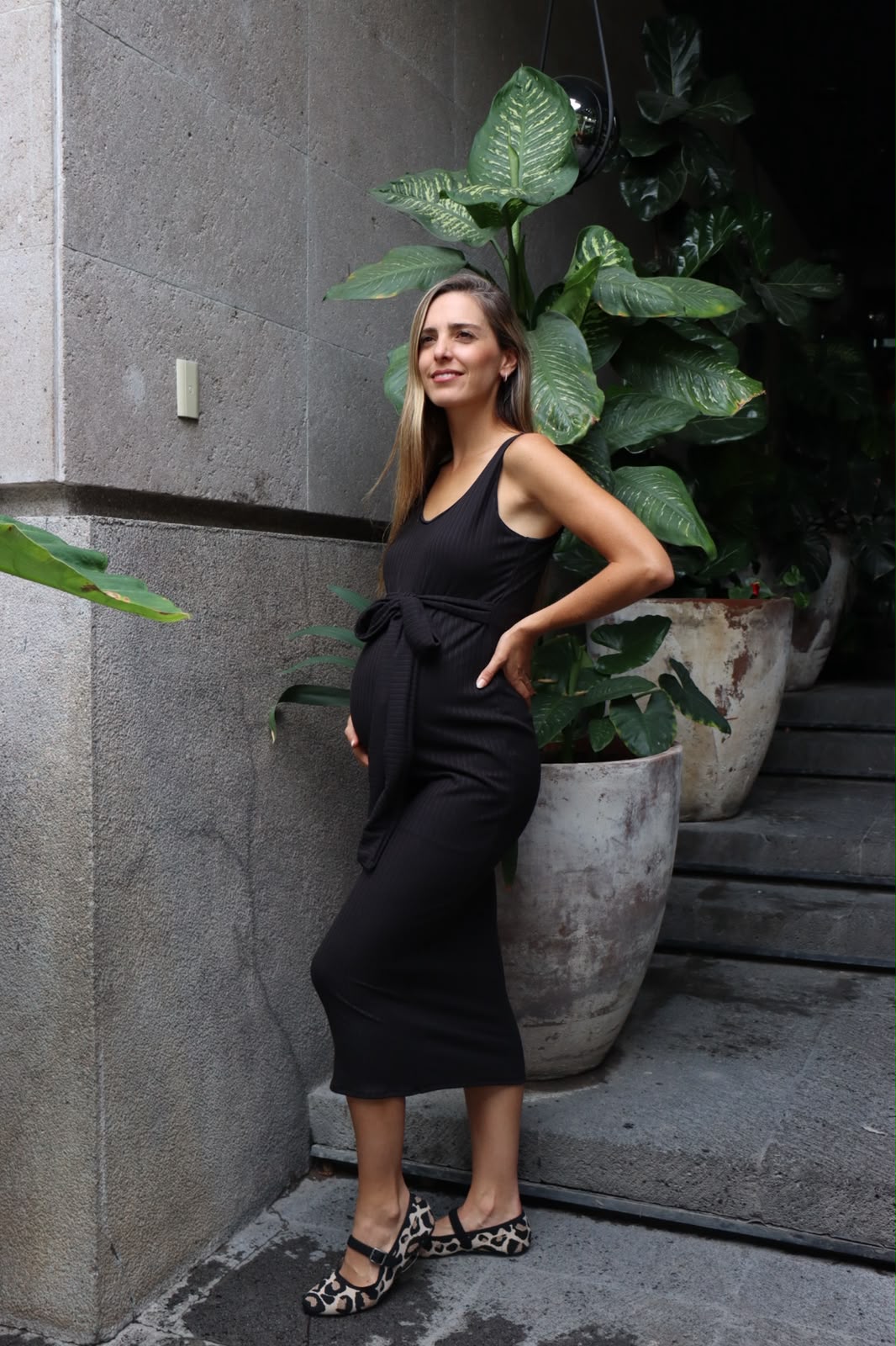 Vestido de maternidad, Olivia negro rayas