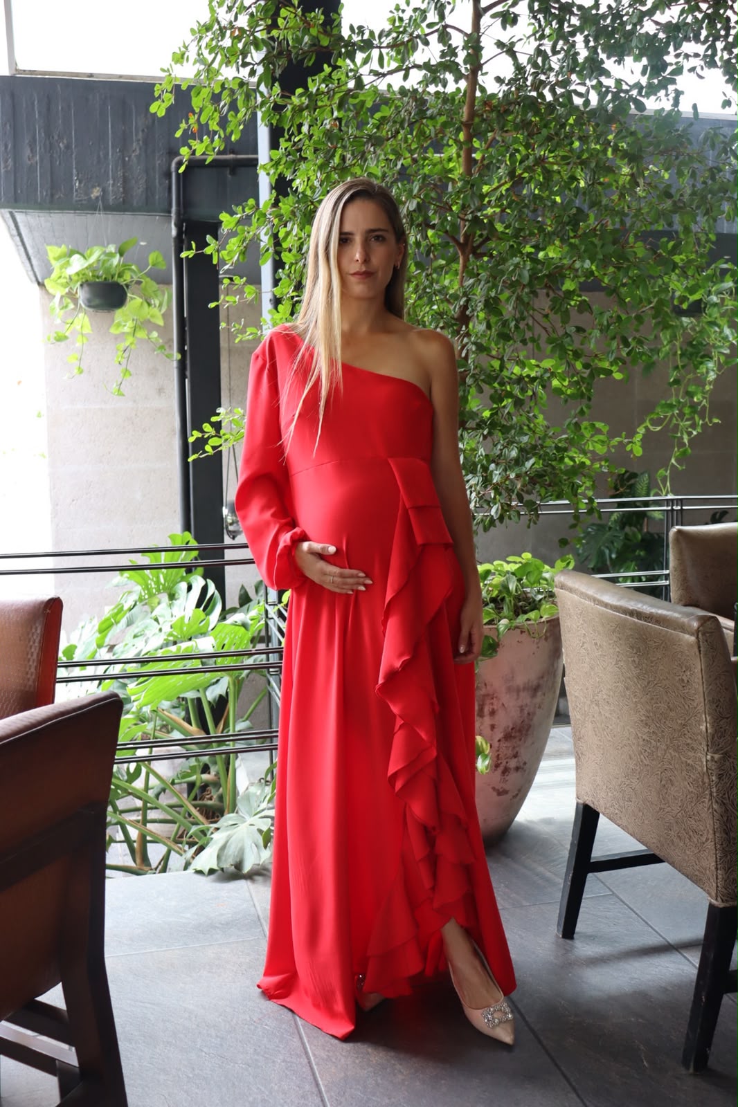 Vestido de maternidad Nancy rojo