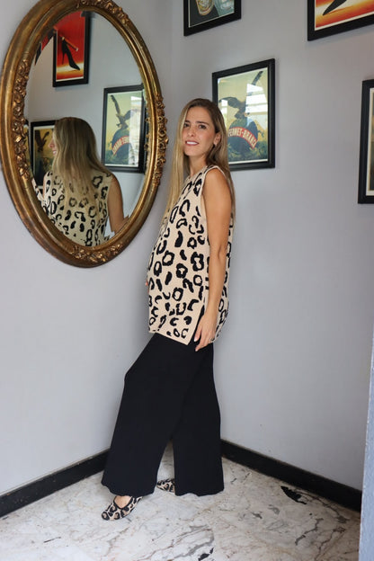 Conjunto de maternidad Top animal print/pantalón