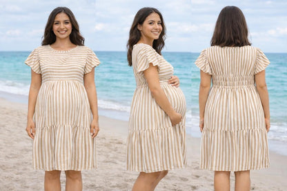 Vestido rayas con mangas