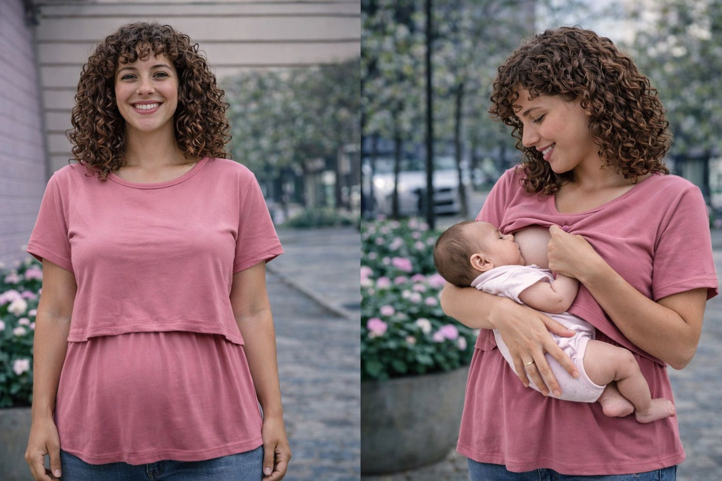 Blusa de maternidad y lactancia