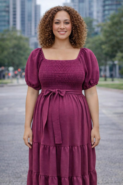 Vestido fruncido liston