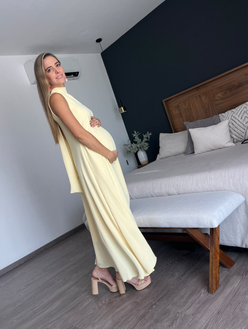 Vestido de maternidad Sonia amarillo