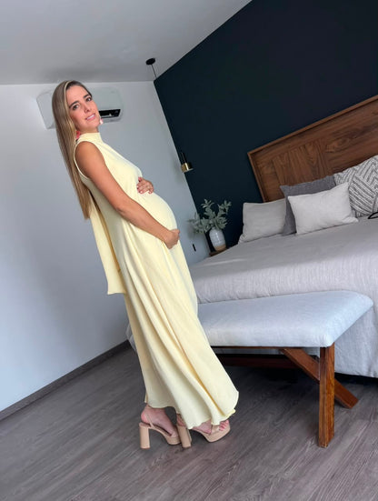Vestido de maternidad Sonia amarillo
