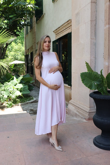 Vestido de maternidad Sonia rosa claro