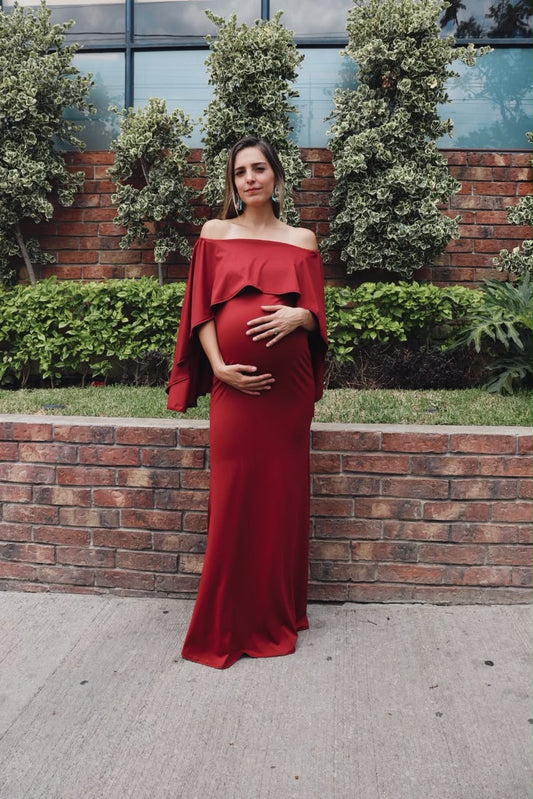 Vestido de maternidad Amparo, oxido
