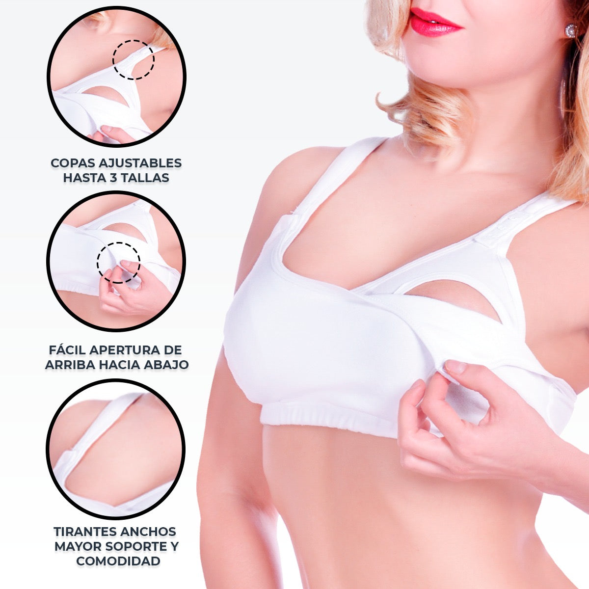 Brassier lactancia blanco