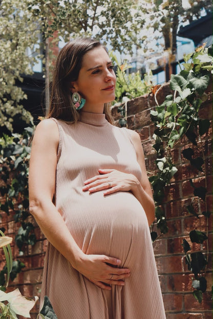 Vestido de maternidad Sonia beige