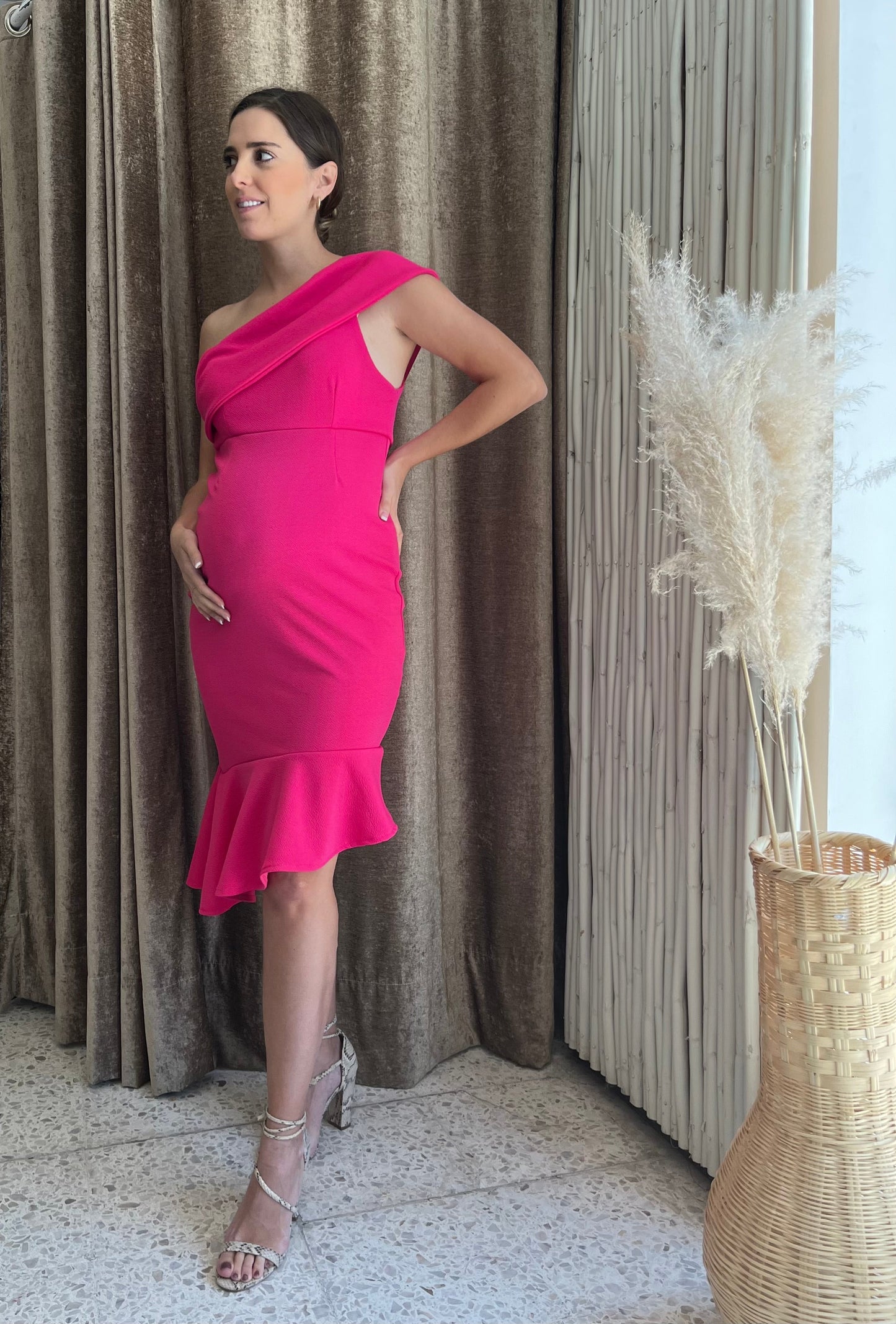 Vestido de maternidad María José rosa barbie M