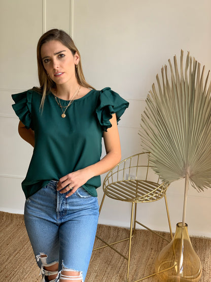 Blusa de lactancia, Adri verde CH, G y XG