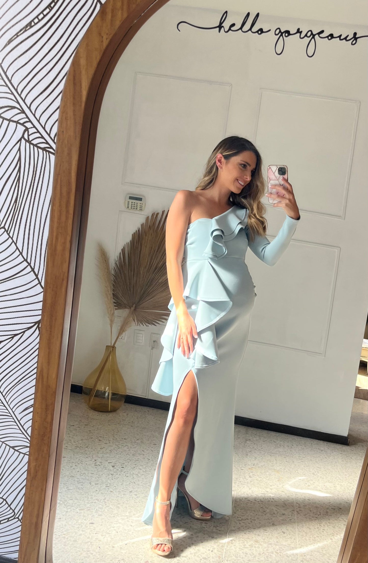 Vestido de maternidad, Britany azul claro
