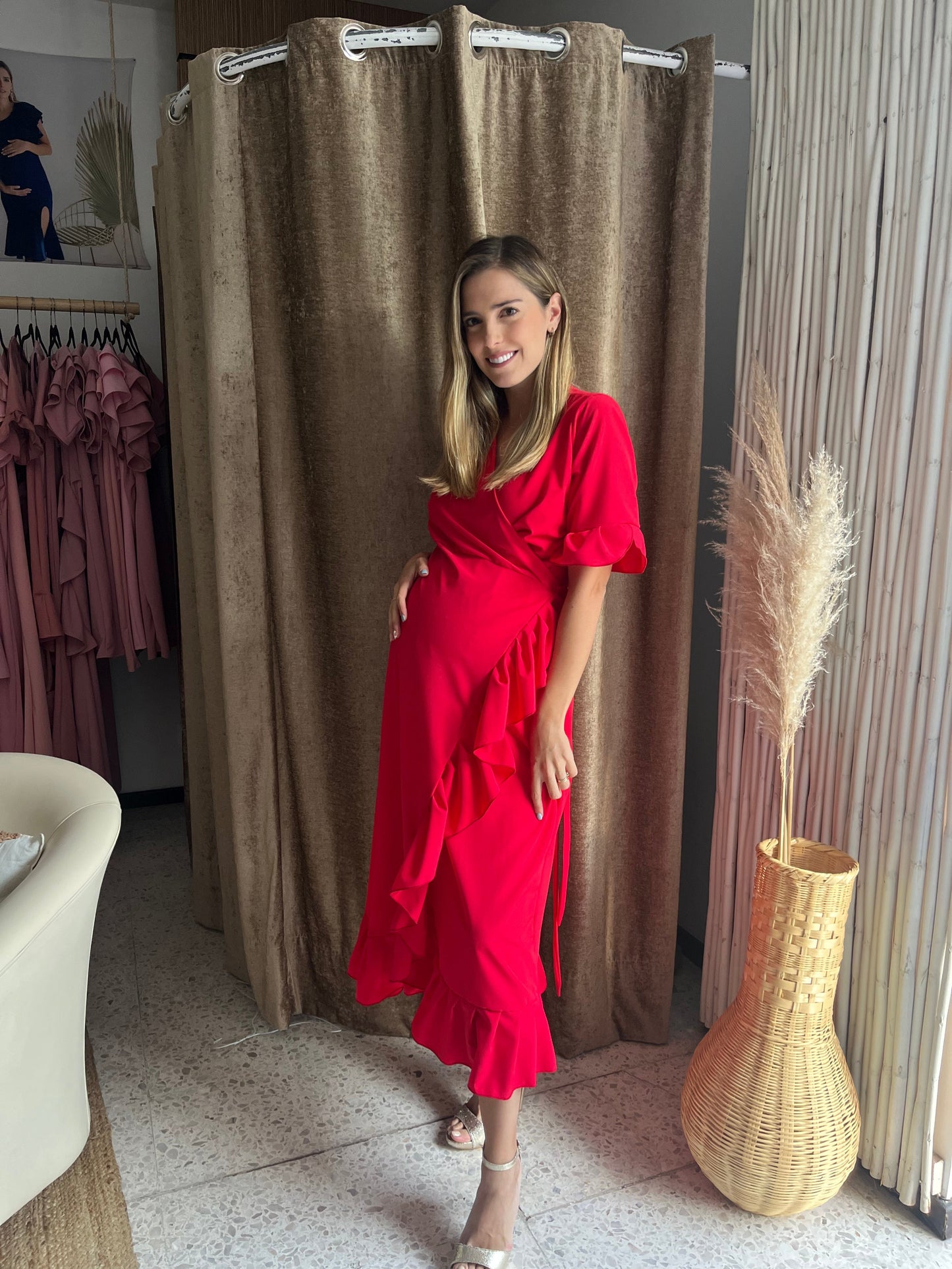 Vestido de maternidad, Ursula rojo M
