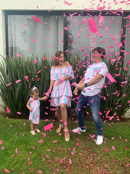 Matching Gender Reveal (Vestido niña 6-7 años)
